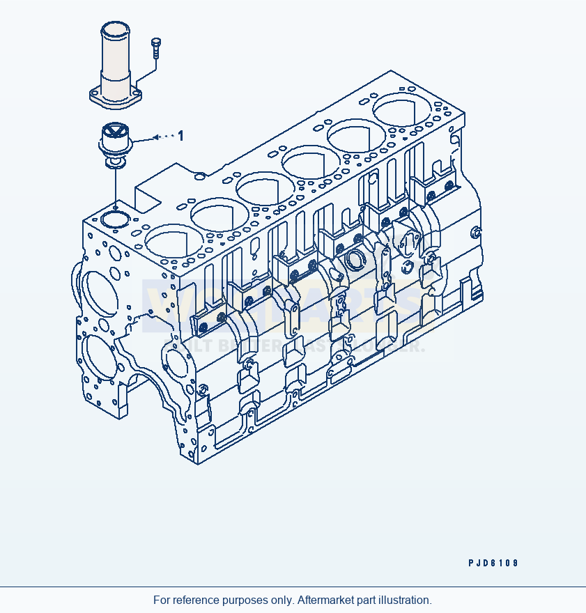 Komatsu WA380-5-TN Thermostat parts diagram