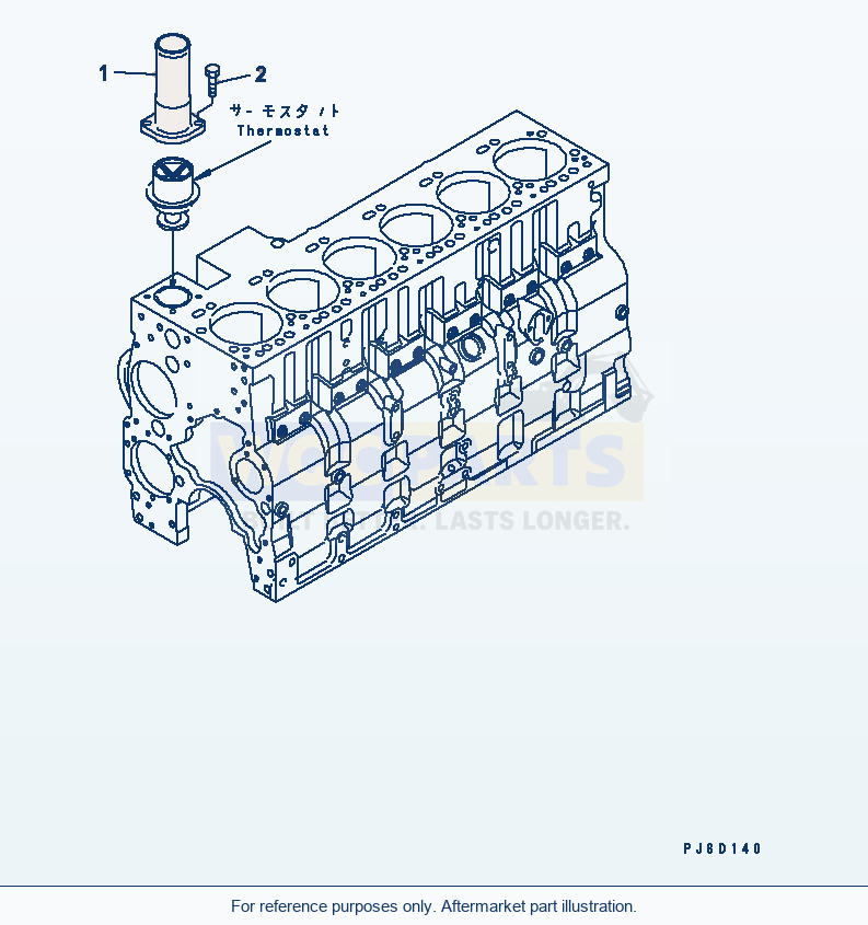 Komatsu WA380-5-TN Water Outlet Connection parts diagram