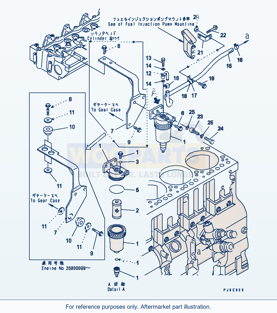Komatsu WA380-5-TN Water Separator(#26800007-) parts diagram