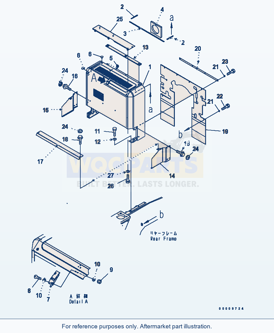 Komatsu WA380-5-TN Bulkhead (For Tunnel Spec.) parts diagram