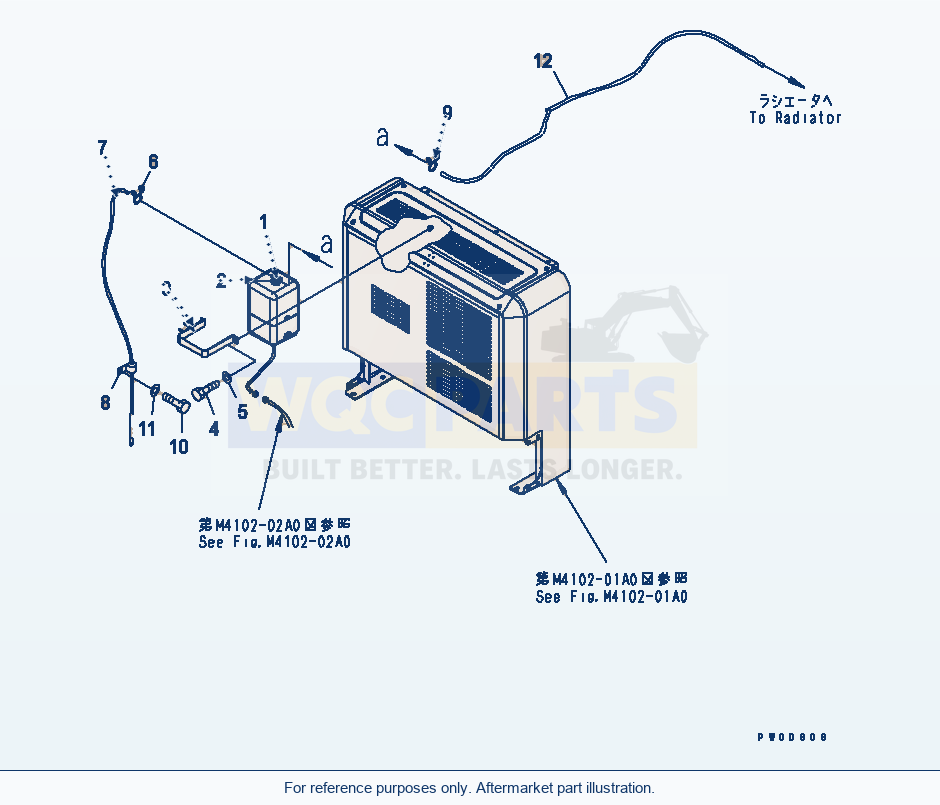 Komatsu WA380-5-TN Bulkhead (Subtank) parts diagram