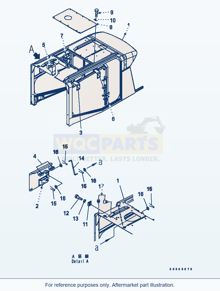 Komatsu WA380-5-TN Hood (Cover) (For Tunnel Spec.) parts diagram