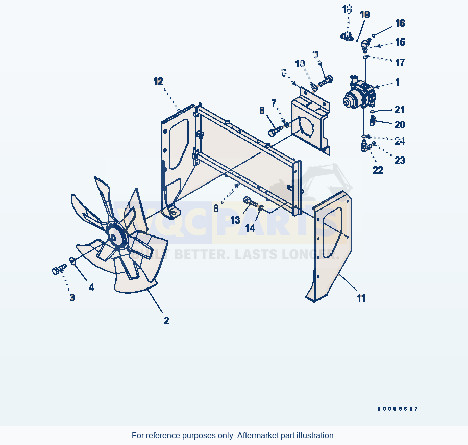 Komatsu WA380-5-TN Fan Drive (For Tunnel Spec.) parts diagram
