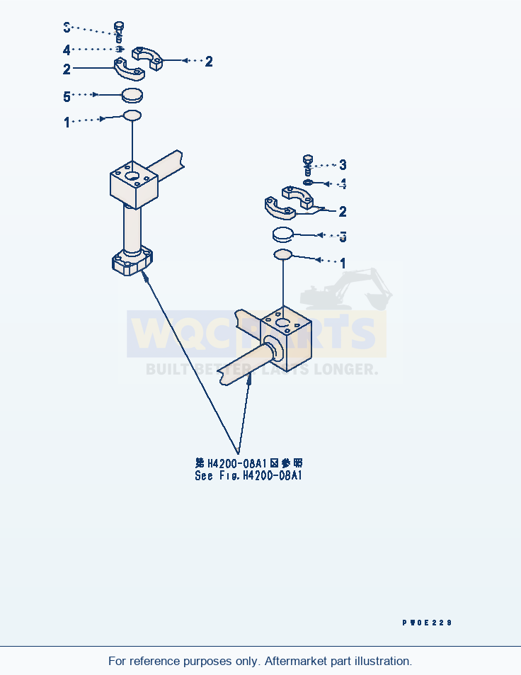 Komatsu WA380-5-TN Hydraulic Piping (Head) parts diagram