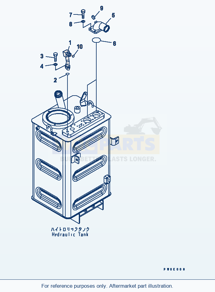 Komatsu WA380-5-TN Hydraulic Tank (Suction Line) parts diagram