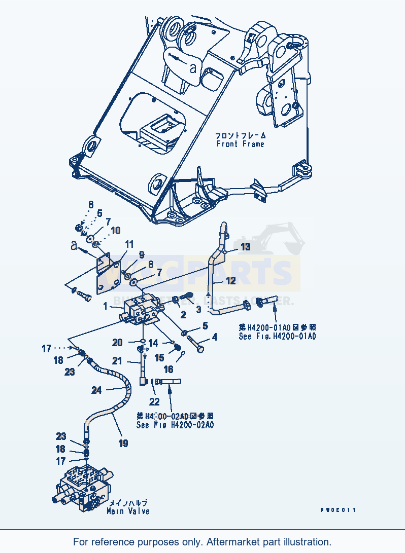 Komatsu WA380-5-TN Steering Deamand Valve parts diagram