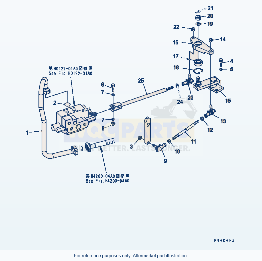 Komatsu WA380-5-TN Steering Line (Steering Linkage) parts diagram