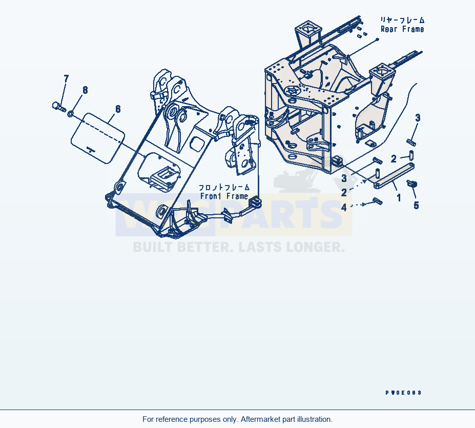 Komatsu WA380-5-TN Bar Lock And Cover (Front Cover) parts diagram