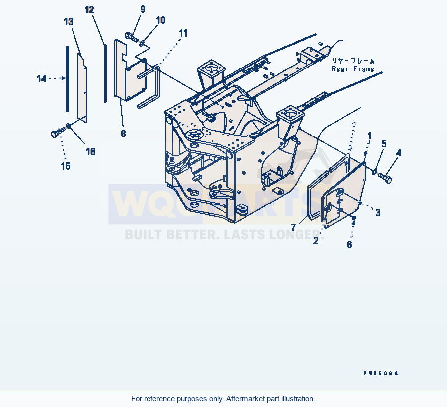 Komatsu WA380-5-TN Bar Lock And Cover (Side Cover) parts diagram