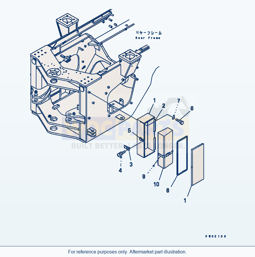 Komatsu WA380-5-TN Bar Lock And Cover (Tool Box) parts diagram