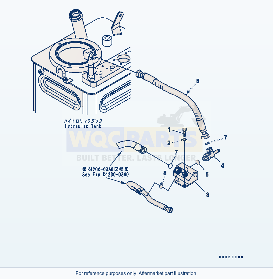 Komatsu WA380-5-TN Brake Control (Hydraulic Tank Piping) parts diagram
