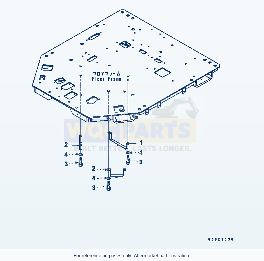 Komatsu WA380-5-TN Floor Frame (Duct) (For Tunnel Spec.) parts diagram