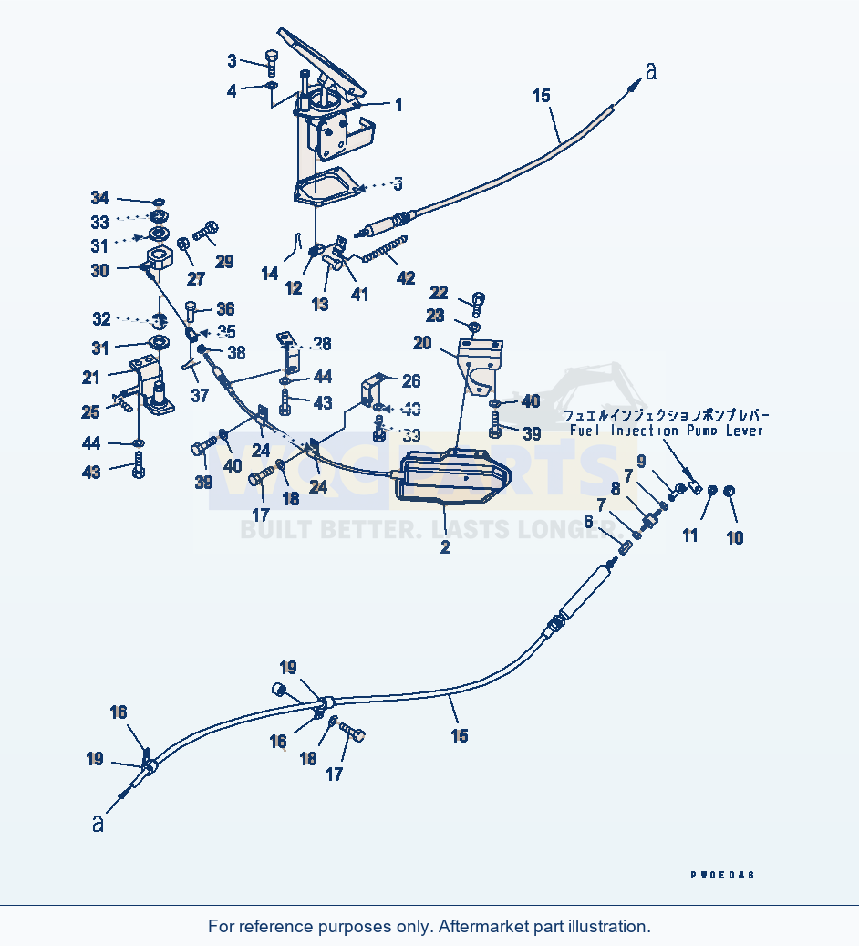 Komatsu WA380-5-TN Floor Frame (Engine Control) parts diagram