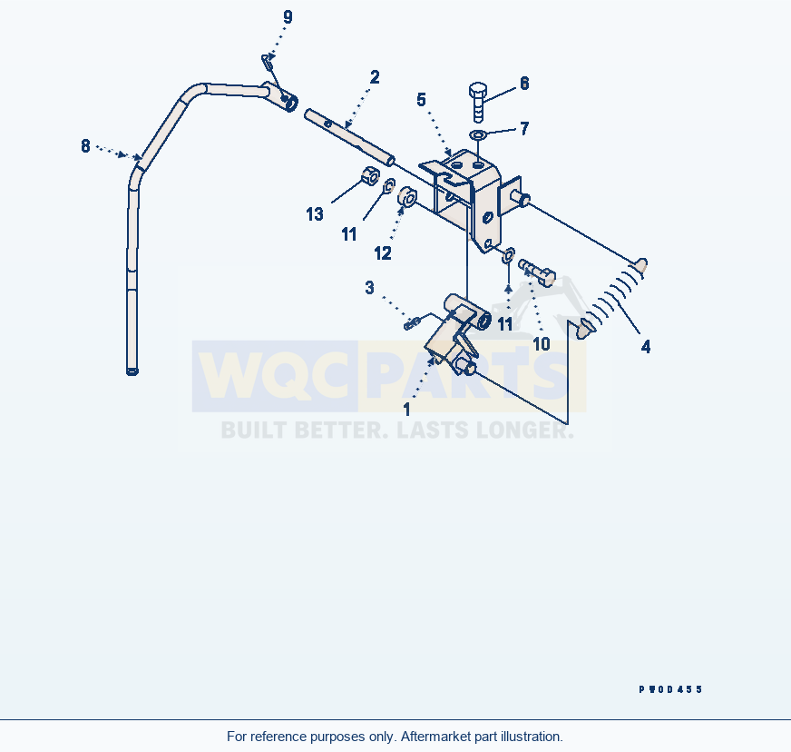Komatsu WA380-5-TN Floor Frame (Loader Control) (Lock Lever) parts diagram