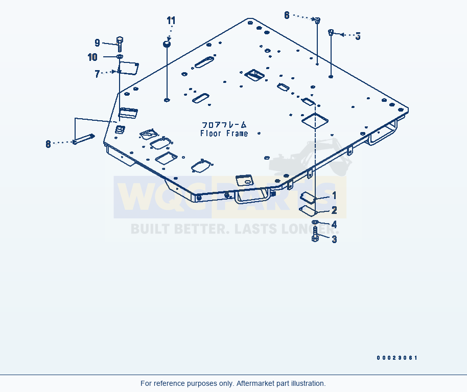Komatsu WA380-5-TN Floor Frame (Plate) (For Tunnel Spec.) parts diagram