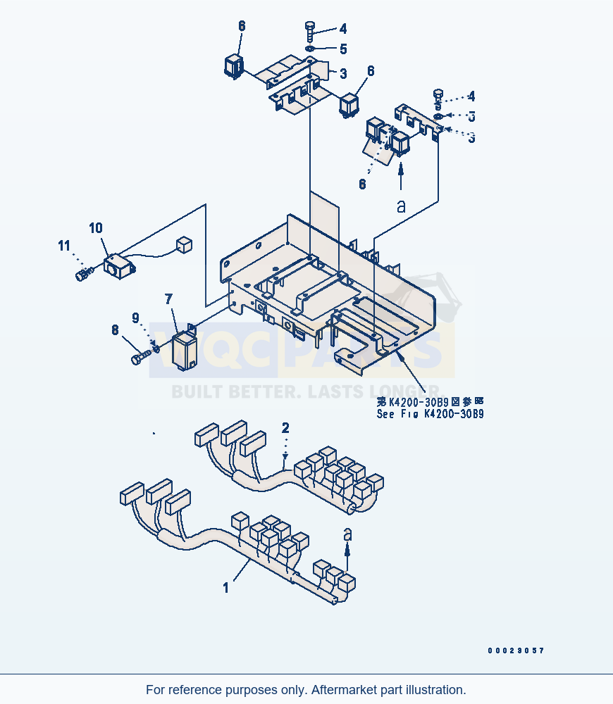 Komatsu WA380-5-TN Floor Frame (Relay) (For Tunnel Spec.) parts diagram