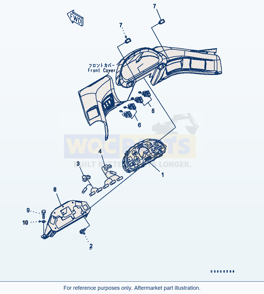 Komatsu WA380-5-TN Rops And Head Guard Canopy (Main Monitor) parts diagram