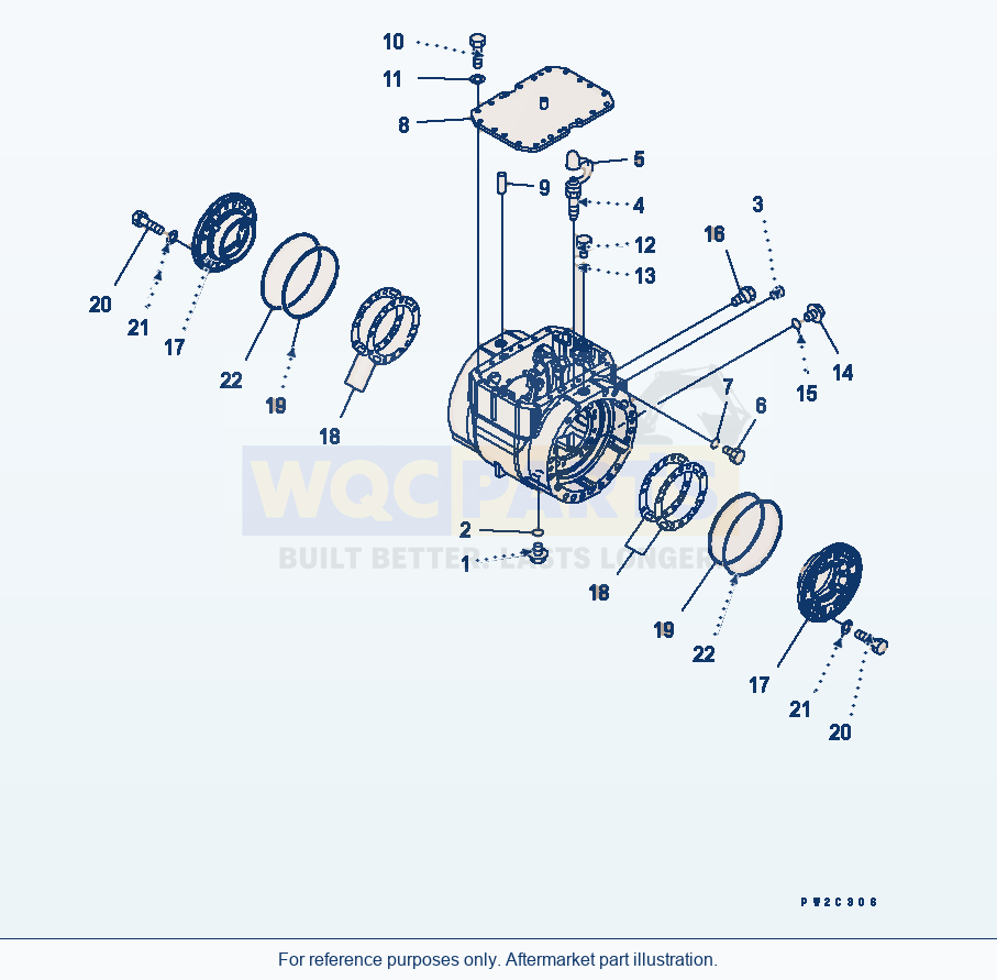Komatsu WA380-5-TN Front Axle (Axle Housing Accessory) parts diagram