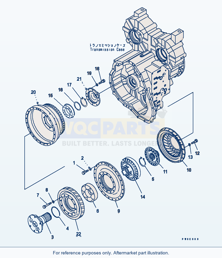 Komatsu WA380-5-TN Torque Converter parts diagram