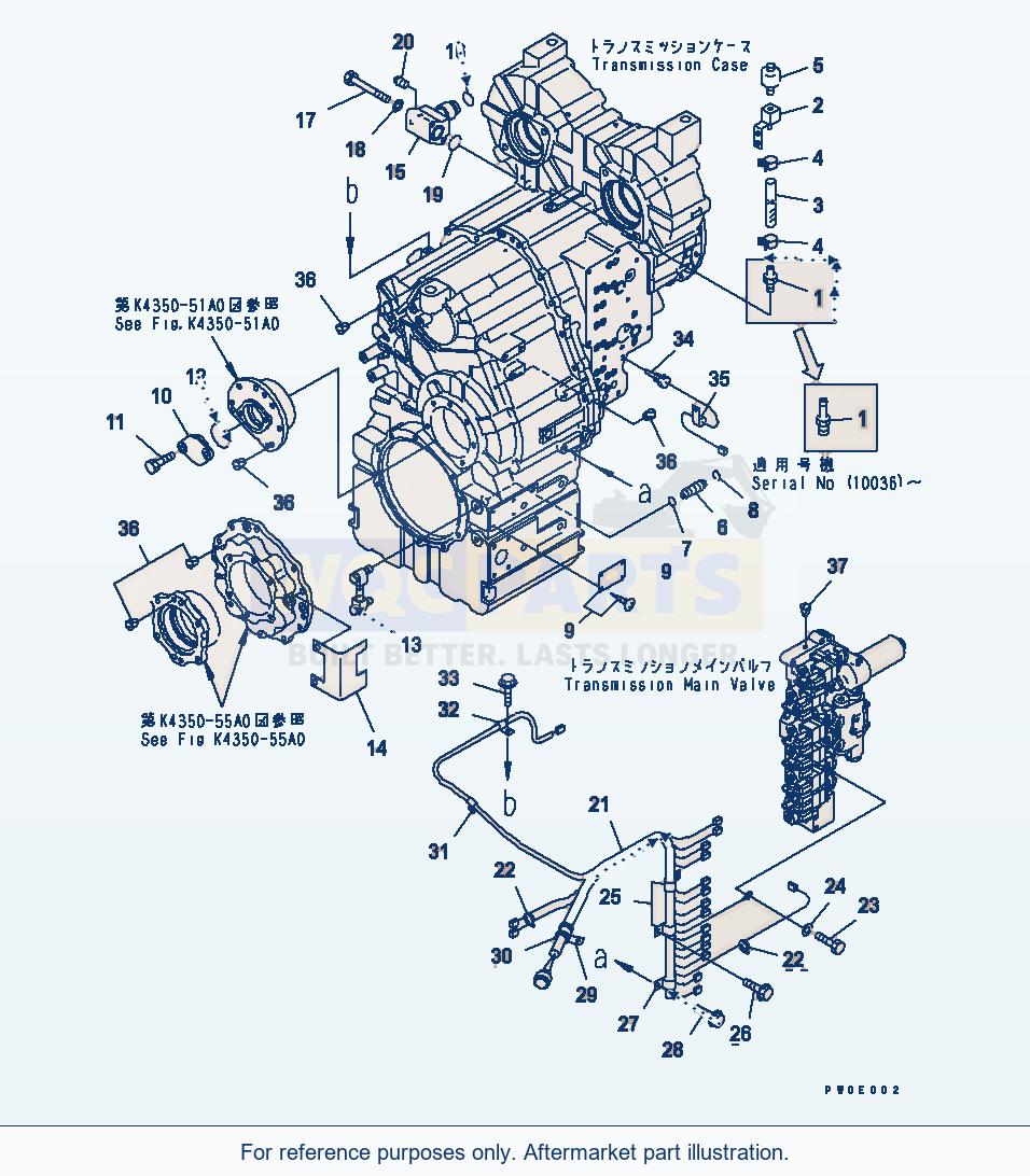 Komatsu WA380-5-TN Transmission (Accessory) parts diagram