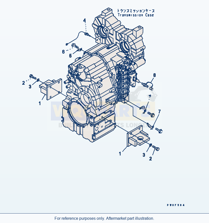 Komatsu WA380-5-TN Transmission Attachment parts diagram
