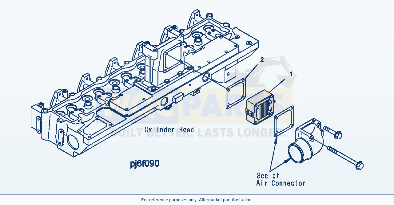 Komatsu WA380-5 Air Intake Heater Serial H50051 - UP parts diagram