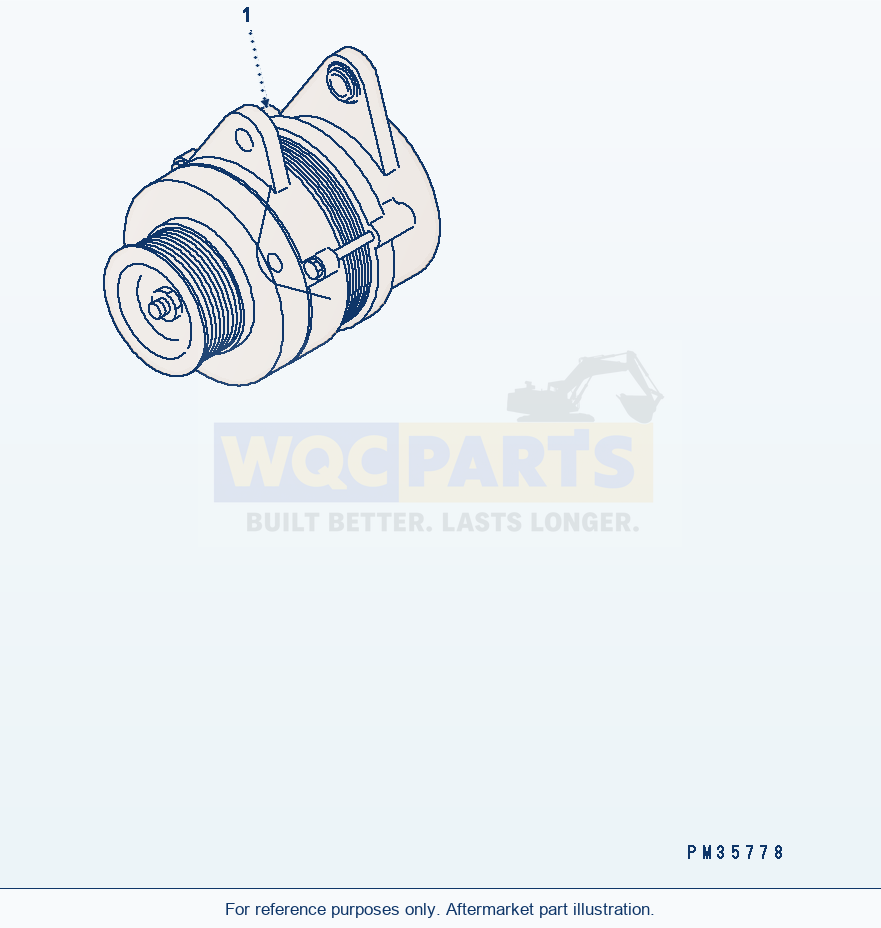 Komatsu WA380-5 Alternator (60A) Serial H50051 - UP parts diagram