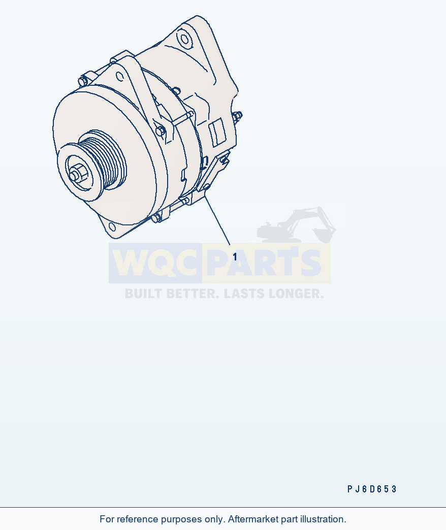 Komatsu WA380-5 Alternator (90A)(#26800007-) Serial H50051 - UP parts diagram