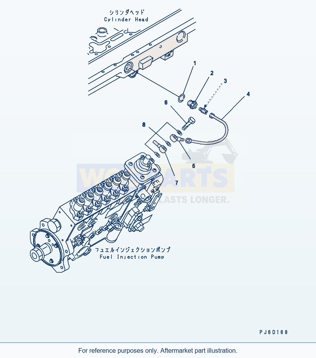 Komatsu WA380-5 Boost Tube Serial H50051 - UP parts diagram