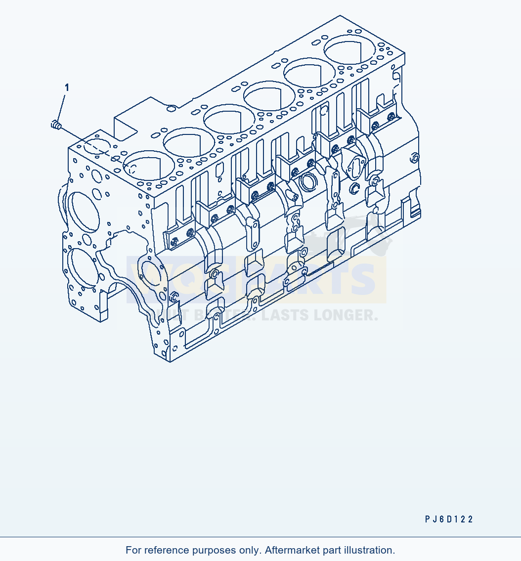 Komatsu WA380-5 Coolant Heater Plug Serial H50051 - UP parts diagram