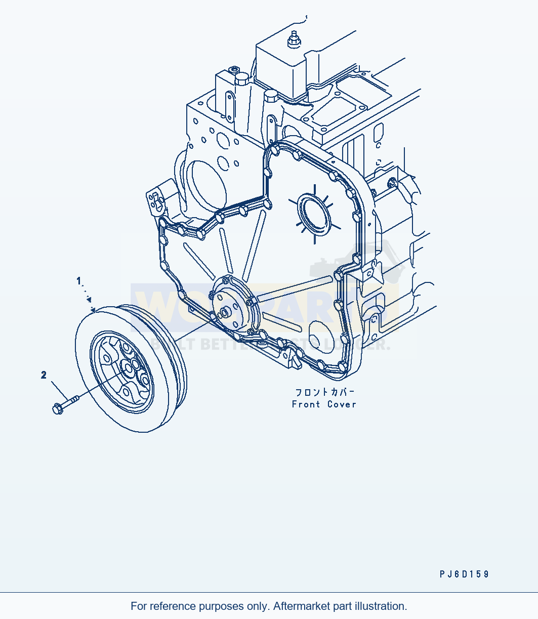 Komatsu WA380-5 Damper Serial H50051 - UP parts diagram