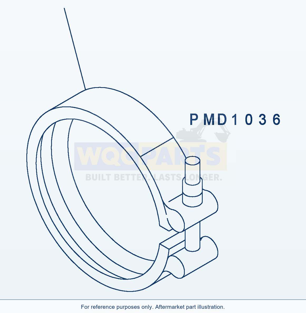 Komatsu WA380-5 Exhaust Connector Clamp Serial H50051 - UP parts diagram
