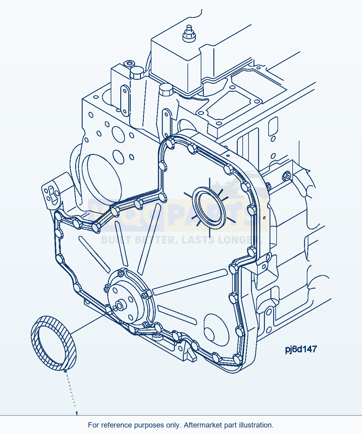Komatsu WA380-5 Front Dast Seal Serial H50051 - UP parts diagram