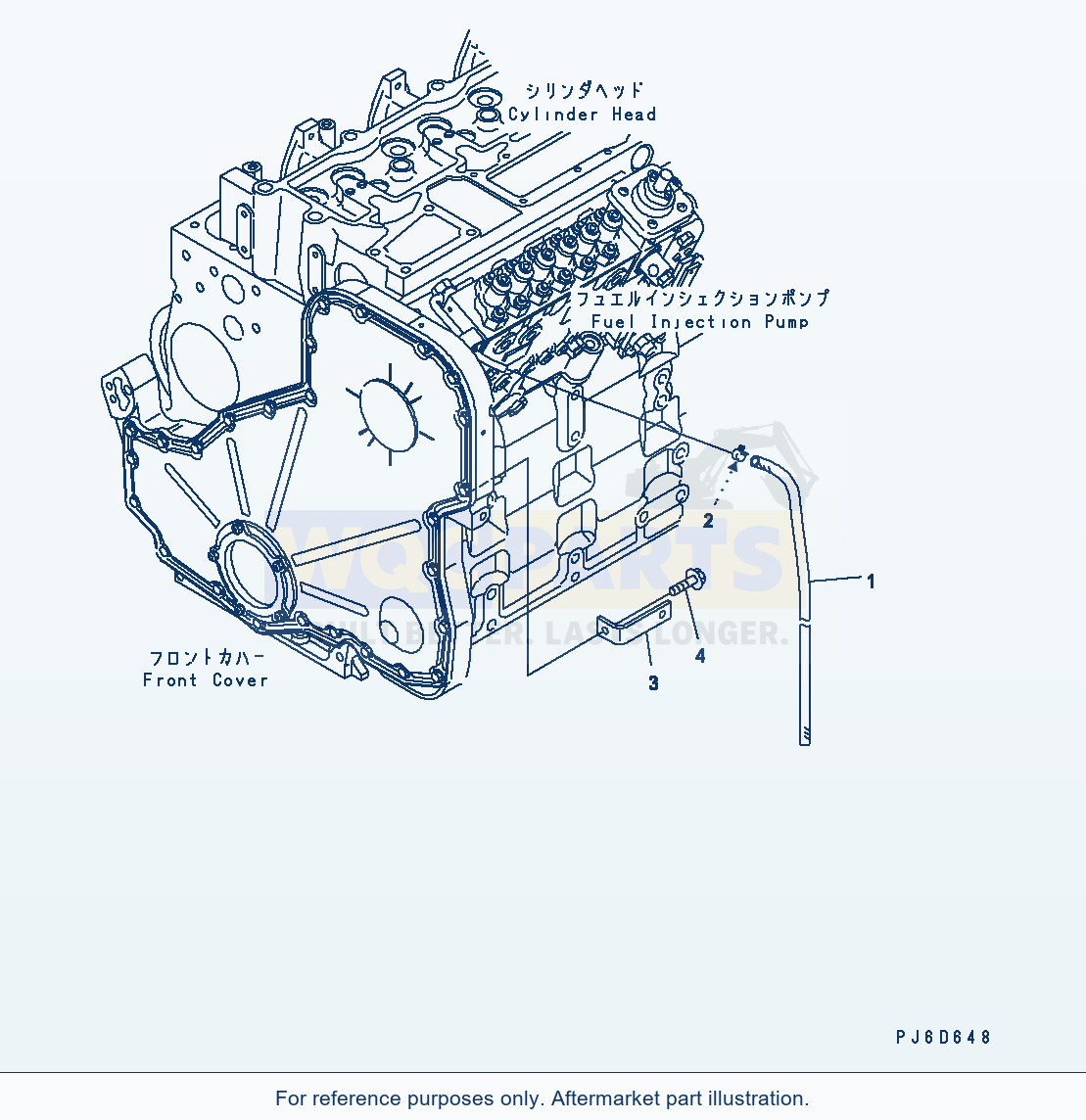 Komatsu WA380-5 Fuel Hose(#26800007-) Serial H50051 - UP parts diagram