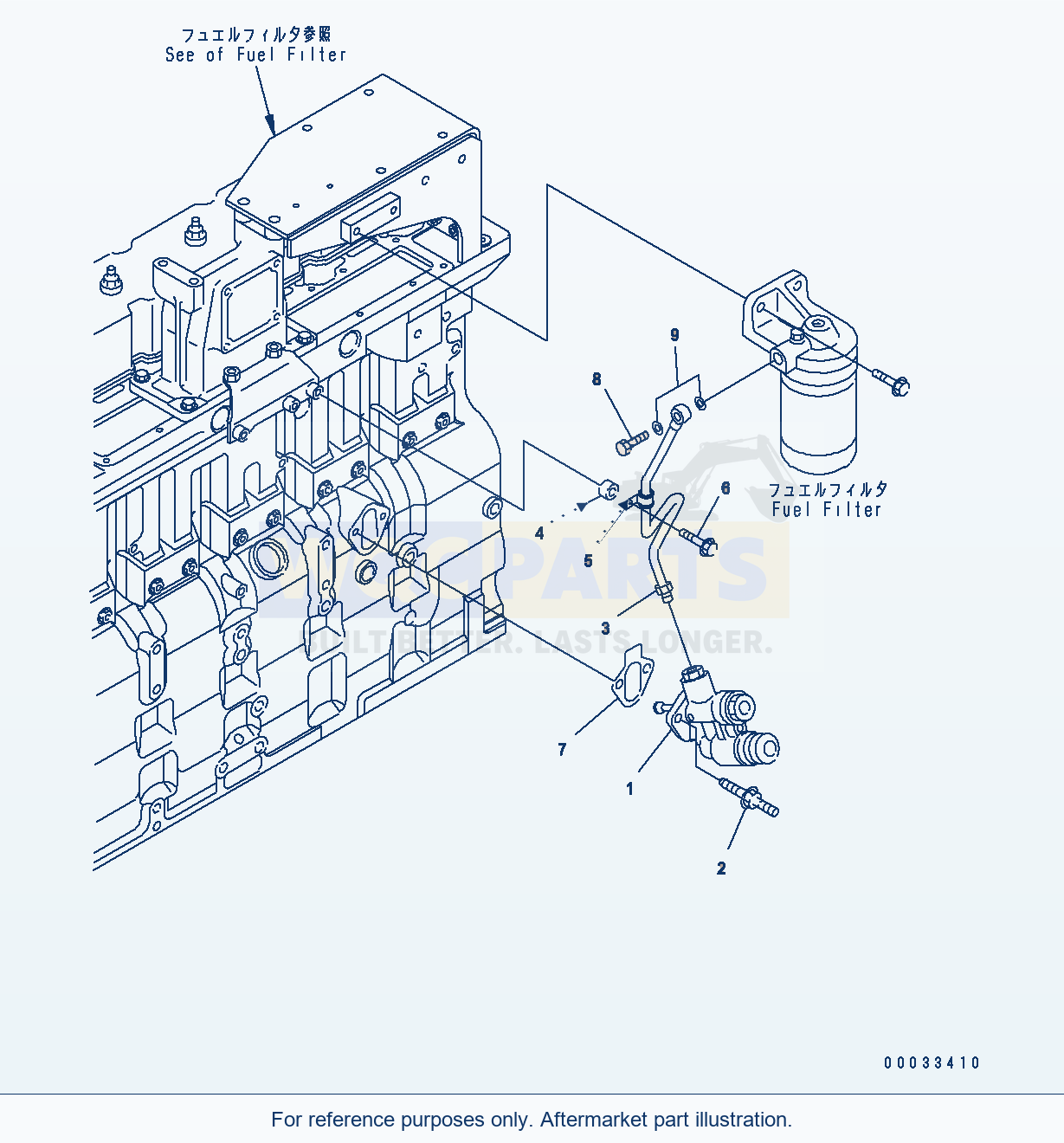 Komatsu WA380-5 Fuel Transfer Pump(#26802858-) parts diagram