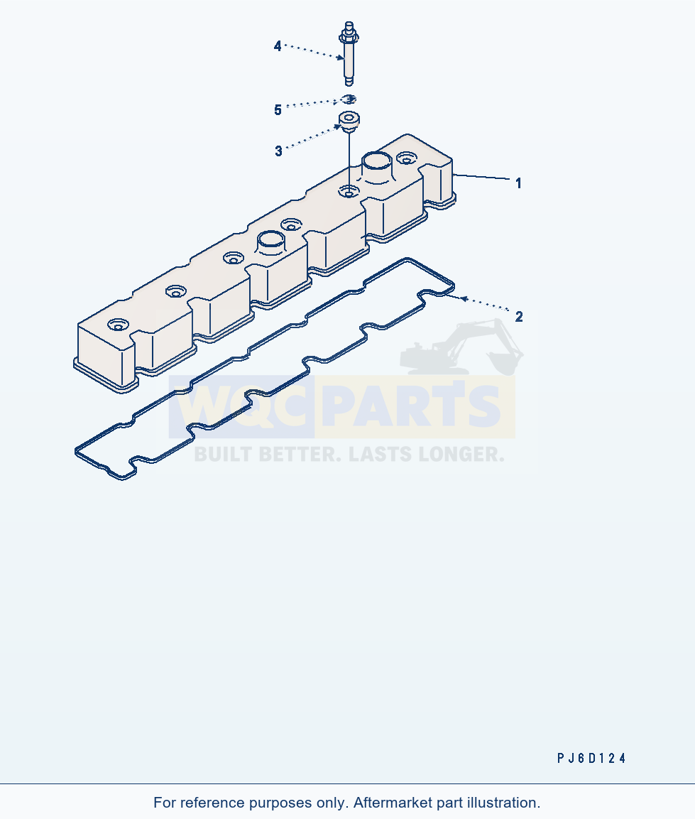 Komatsu WA380-5 Head Cover Serial H50051 - UP parts diagram