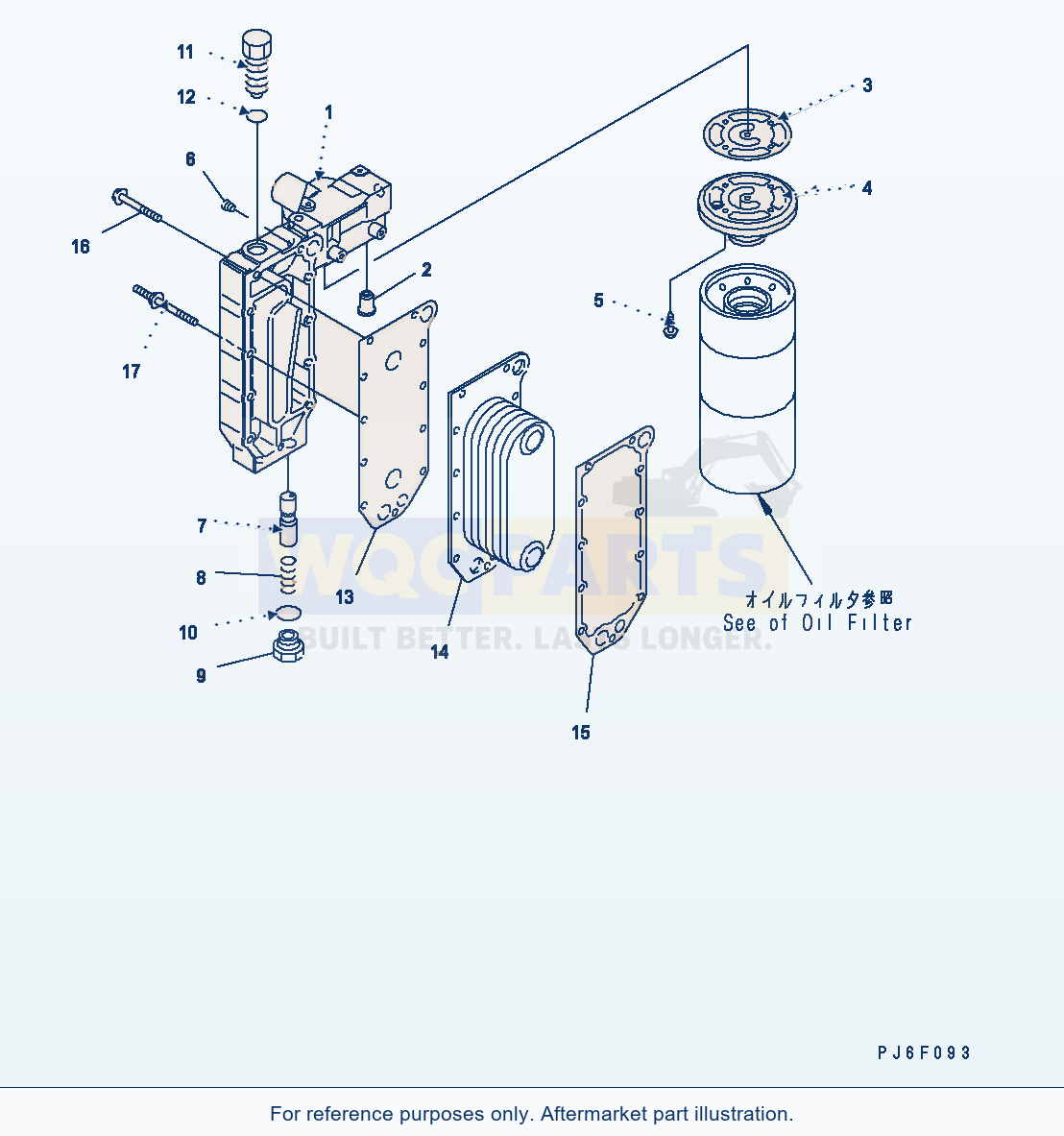 Komatsu WA380-5 Oil Cooler(#26803046-) Serial H50051 - UP parts diagram