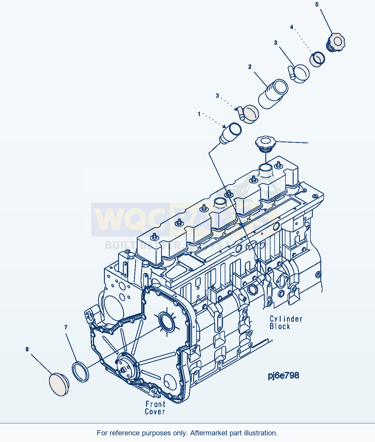 Komatsu WA380-5 Oil Filler(#26800007-) Serial H50051 - UP parts diagram