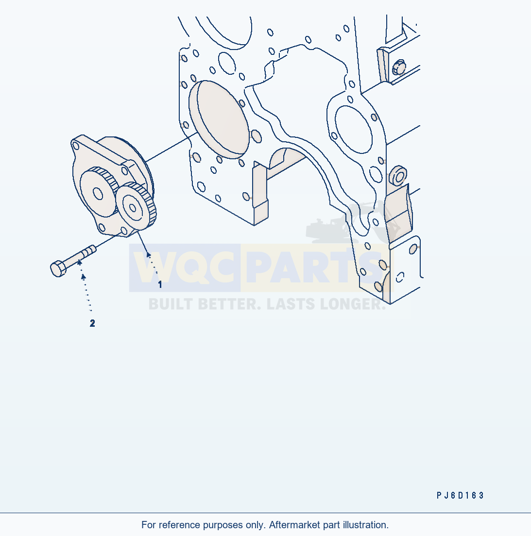 Komatsu WA380-5 Oil Pump Serial H50051 - UP parts diagram