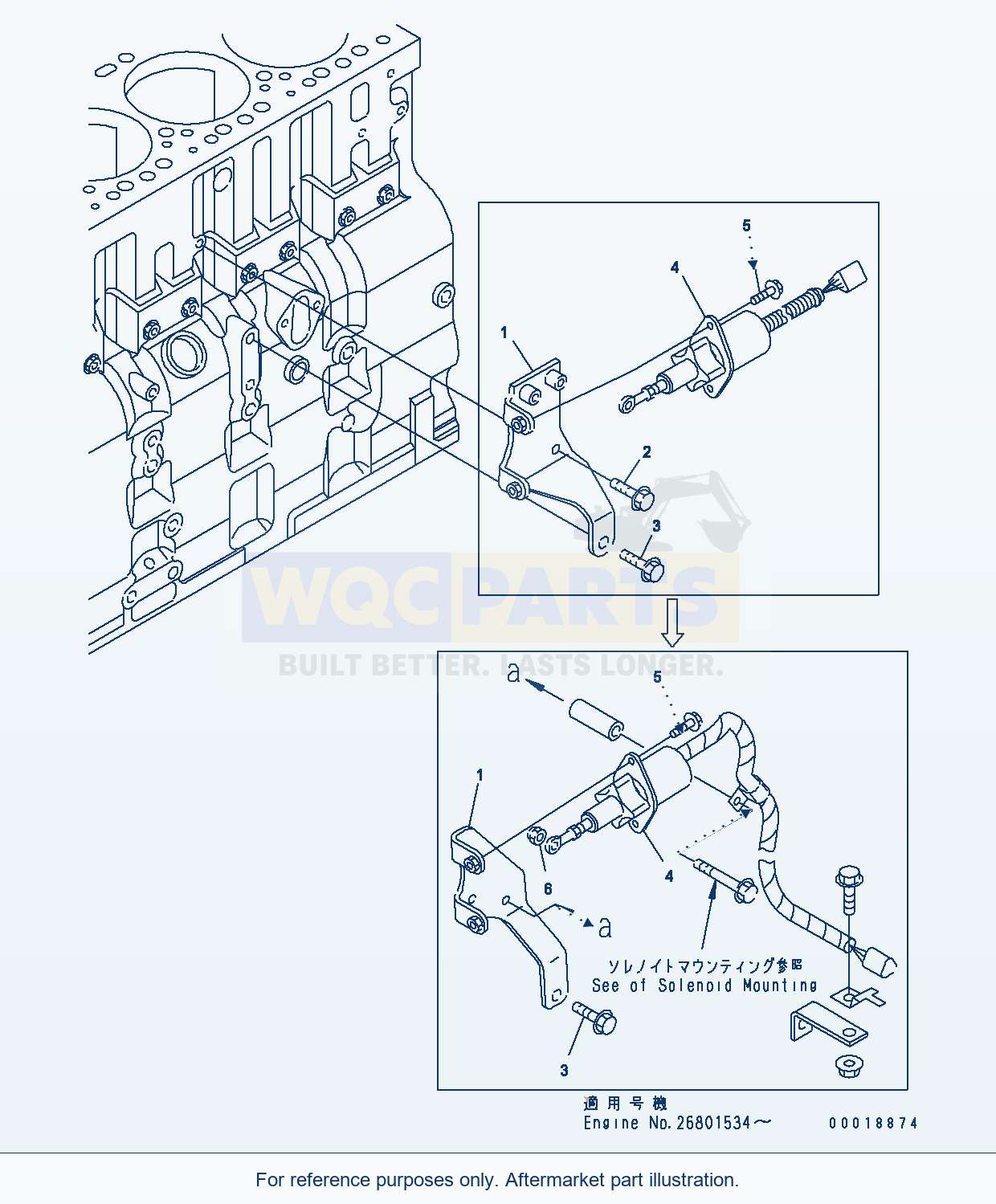 Komatsu WA380-5 Solenoid Serial H50051 - UP parts diagram