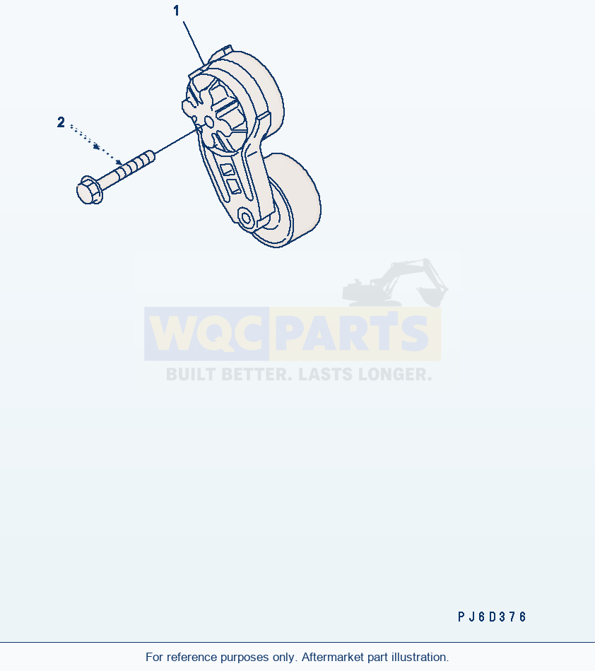 Komatsu WA380-5 Water Pump Drive Tensioner Serial H50051 - UP parts diagram