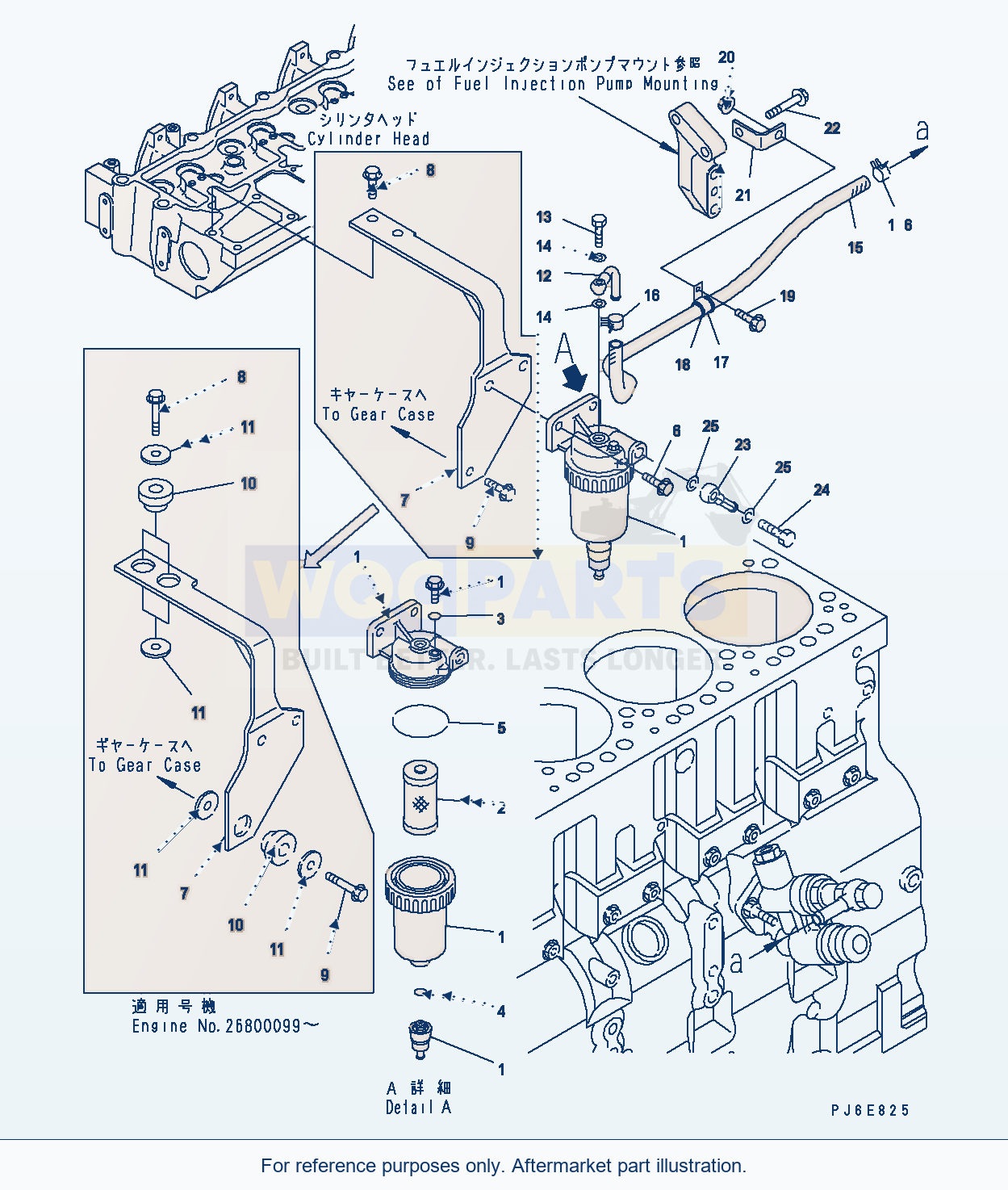 Komatsu WA380-5 Water Separator(#26800007-) Serial H50051 - UP parts diagram