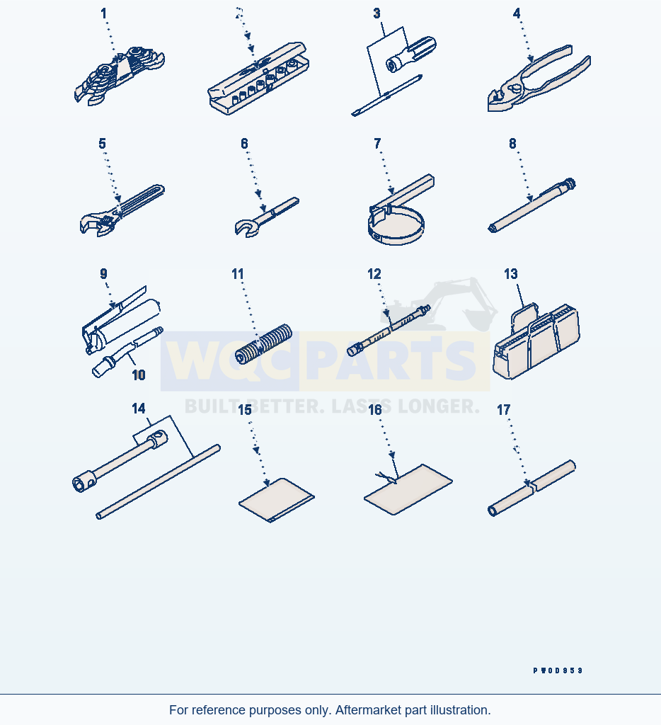 Komatsu WA380-5 Tool Serial 60001-UP parts diagram