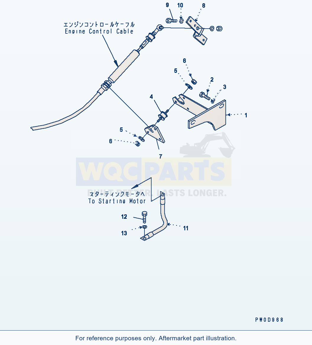 Komatsu WA380-5 Engine Realted Parts (Earth) Serial H50051 - UP parts diagram