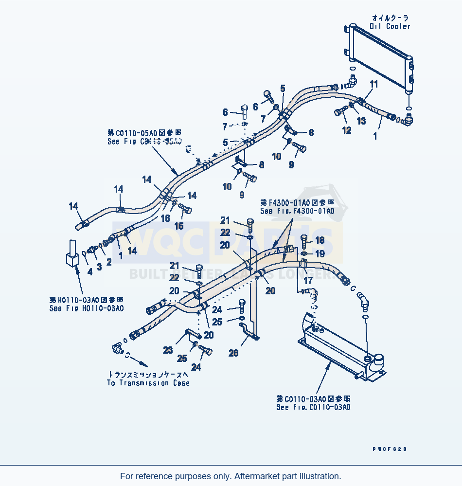 Komatsu WA380-5 Cooling Line Serial 60001-UP (OVERSEAS VERSION) parts diagram