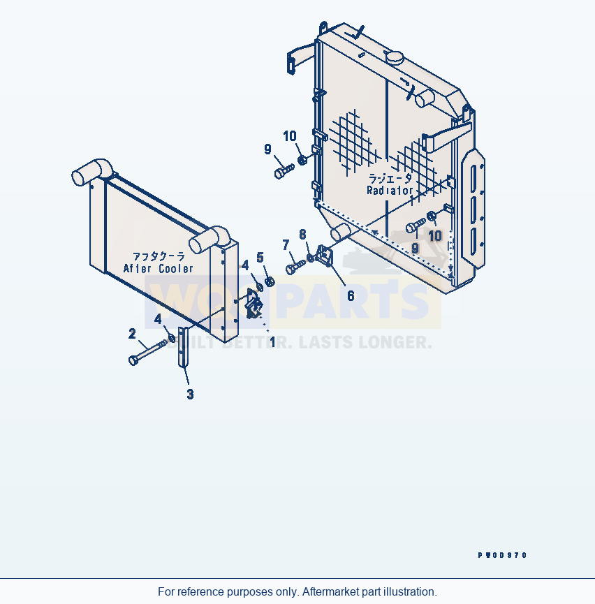 Komatsu WA380-5 Radiator (Lock) Serial 60001-UP parts diagram