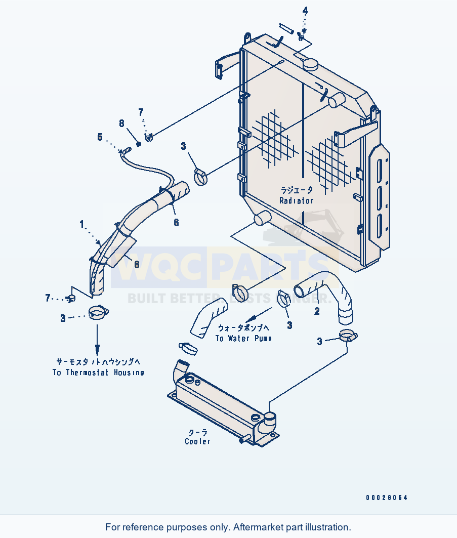 Komatsu WA380-5 Radiator (Piping)(#60479-) parts diagram