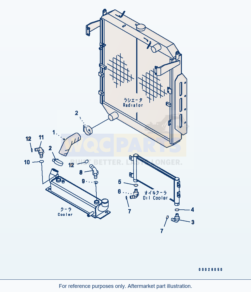 Komatsu WA380-5 Radiator (Radiator Piping)(#60479-) parts diagram