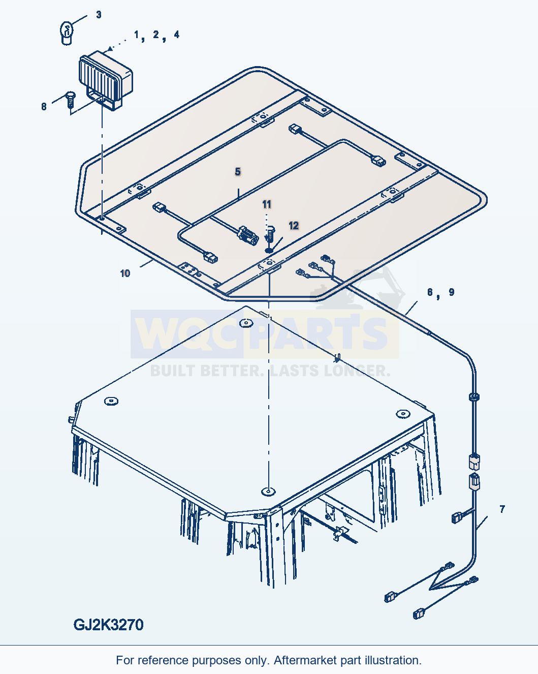 Komatsu WA380-5 Add. Worklamps (Option) parts diagram