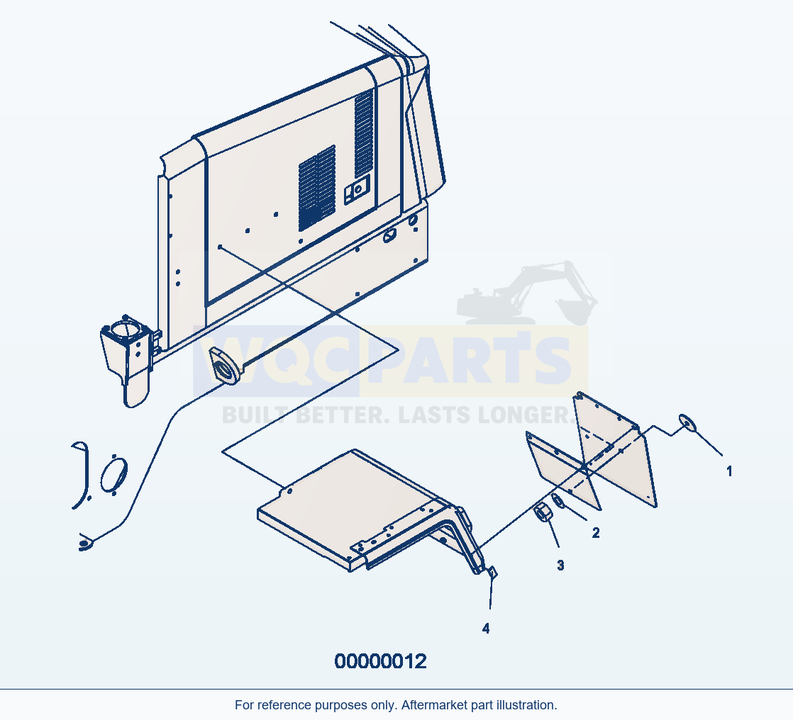 Komatsu WA380-5 Battery Box (Reflector) parts diagram